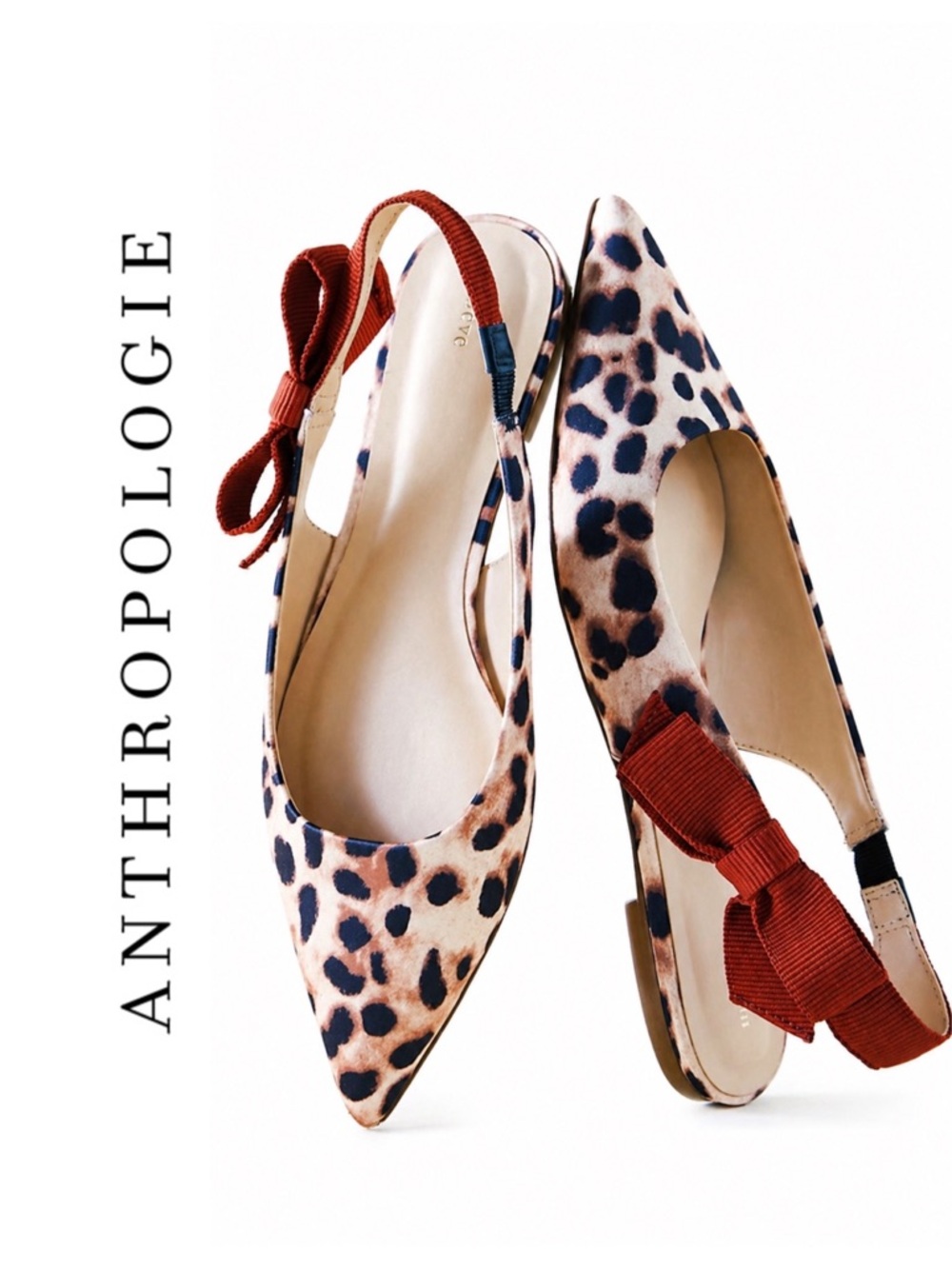 Anthropologie Maeve Side-Bow Slingback Flats